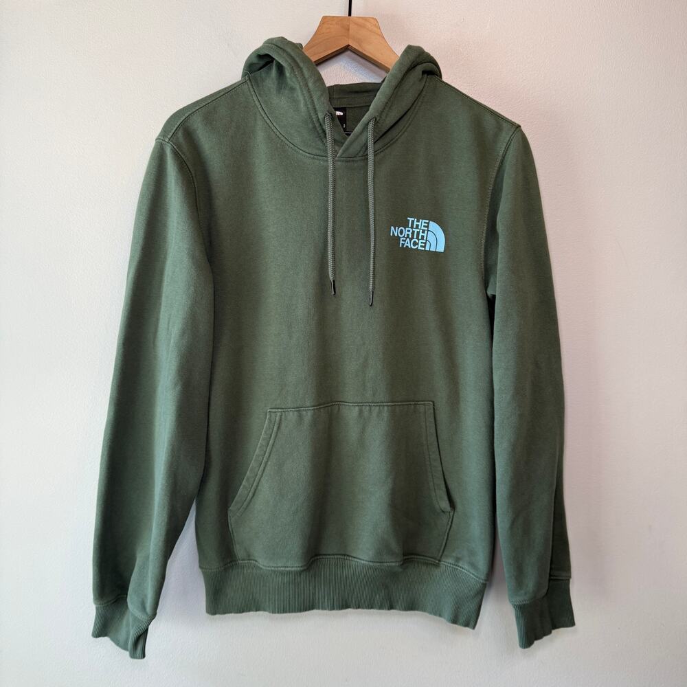 The North Face Men's Graphic Injection Hoodie Sweatshirt Olive Green Size Small